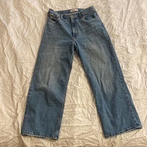 Abercrombie & Fitch The Crop Wide Leg Ultra High Jeans
